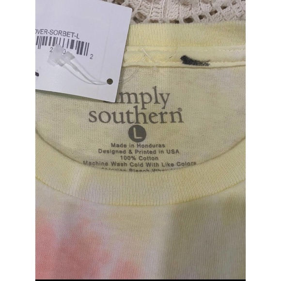 Simply Southern Tie Dye Dog Lover Long Sleeve Shirt LARGE - 23 - Picture 4 of 5